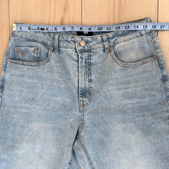 Frye High-Rise Crop Cuffed Hem Light Wash Stretch Jeans (10) Minimalist /Neutral - Picture 7 of 16
